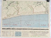 WWII D-day OPERATION NEPTUNE MAP BIGOT OMAHA EAST