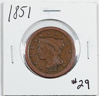 1851  Large Cent   VG