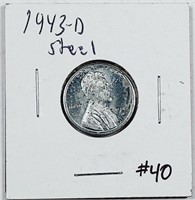 1943-D  Lincoln "Steel" Cent   Unc