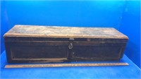 Old wood box w hinge lid 36 inches