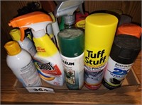 LOT VARIOUS SPRAYS & CLEANING ITEMS