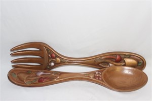 A Decorative Wall Hanging Pair of Utensils