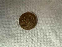 1909  Gold 5 Dollar Indian