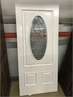 36" Oval Glass Door Slab