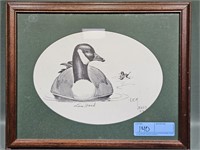 LEM WARD FRAMED CANADA GOOSE DRAWING