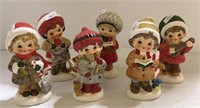 Set of six vintage bisque made in Japan children