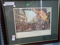 CURRIER & IVES "LIFE OF A FIREMAN" 23x19