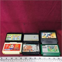 Lot Of 6 Nintendo Famicom Game Cartridges