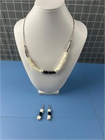 SHELL NECKLACE & MATCHING EARRINGS