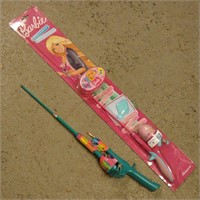 Child's Barbie Fishing Rod & Other
