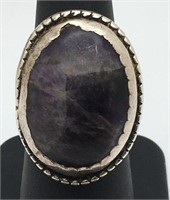 Sterling Silver Purple Stone Ring