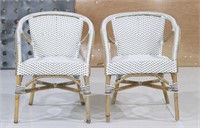 PAIR OF WICKER PATIO CHAIRS
