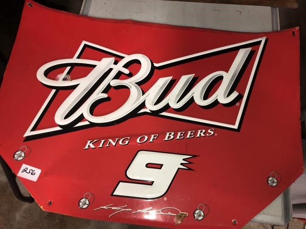 Newer small Bud light metal beer hood sign
