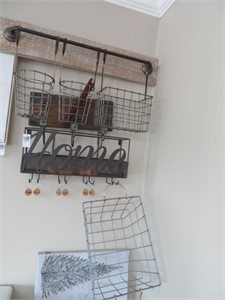 metal wall hanging baskets/decor
