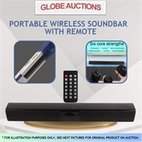 LOOKS NEW PORTABLE WIRELESS SOUNDBAR W/ REMOTE