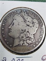 Morgan dollar date scratched off
