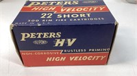 Vintage brick of 500 Rds Peters .22 short ammo