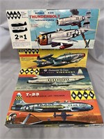 4 Boxed Vintage HAWK Airplane Model Kits