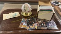 Signed Ball, assorted Sports Cards