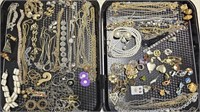 2 TRAYS OF FASHION JEWELLERY