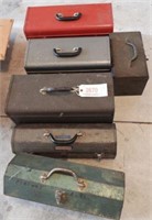 (6) metal tool boxes full of various selections