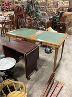 Double Card Table & Rolling Cart.