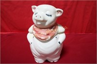 Vtg "Smiley Pig" Cookie Jar