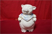 Vtg "Smiley Pig" Cookie Jar