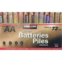 Kirkland AA Alkaline 1.5V Batteries - 72 Ct