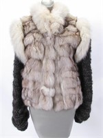 Lady's Rabbit Fur and Wool Jacket/Vest