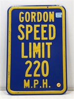 Metal Gordon Speed Limit Sign 12x18