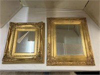 Vintage gold framed mirrors