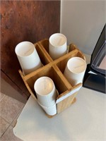 Bamboo Cup Caddy