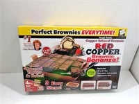 NEW Red Copper Brownie Pan