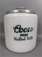 Coors Pure Malted Milk Stoneware Canister