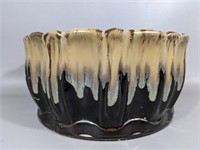 Large Vintage Drip Glaze Ceramic Planter