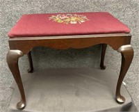 Small Vintage Needlepoint Bench