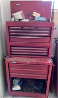 STACK ON TOOL BOX LOADED W/ TOOLS