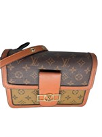 Multi-Brown Monogram Leather Half-Flap Purse