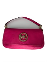 MK Hot Pink Fine Grain Leather Underarm Bag