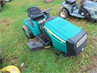 POWER PRO 16HP LAWN MOWER- NO FRONT TIRES