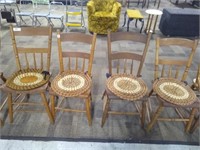 (4) Wood Dining Room Chairs
