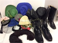 Lot of Lady Hats and Shoes