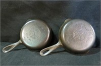 (2X) #3 SMALL BLOCK GRISWOLD CAST IRON SKILLET