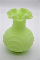 Fenton Custard Glass Vase