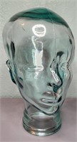Clear Green Tint Art Glass Head Mannequin