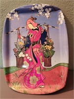 Vintage Japanese Themed Decorative Melamine Tray