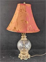 Vintage Lamp with Glass Base