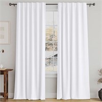 Turquoize White Curtain Panels Insulated Thermal