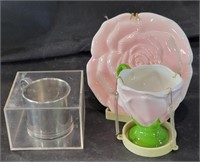 Teleflora Flower Teacup/Saucer & Oneida Cup